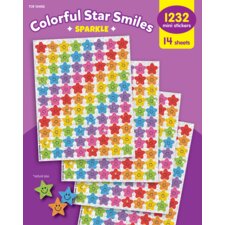 Colorful Star Smiles Sparkle Mini Stickers Value Pack
