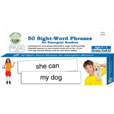 Sight-Word Phrases - Emergent and Developing Readers Flash Cards