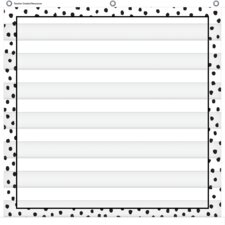 Black Painted Dots on White 7 Pocket Chart