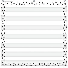 Black Painted Dots on White 7 Pocket Chart