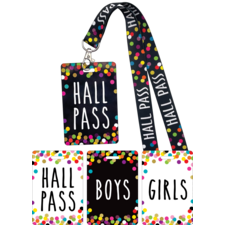 Confetti Hall Pass Lanyards