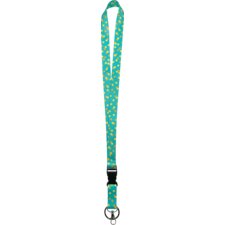 Teal Confetti Lanyard