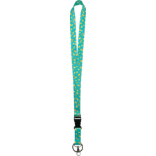 Teal Confetti Lanyard