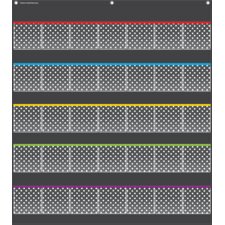 Black Polka Dots Storage Pocket Chart