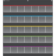 Black Polka Dots Storage Pocket Chart Black Polka Dots Storage Pocket Chart