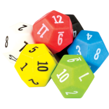 12 Sided Dice 6-Pack