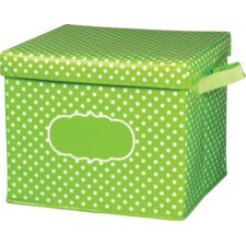 Lime Polka Dots Storage Box