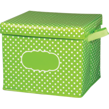 Lime Polka Dots Storage Box