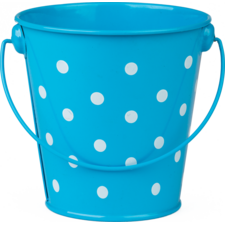 Aqua Polka Dots Bucket