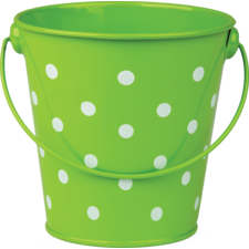 Lime Polka Dots Bucket