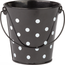 Black Polka Dots Bucket