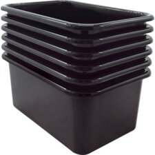 Black Small Plastic Storage Bin 6 Pack Black Small Plastic Storage Bin 6 Pack