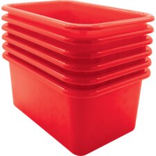 Red Small Plastic Storage Bin 6 Pack Red Small Plastic Storage Bin 6 Pack