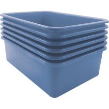 Slate Blue Large Storage Bin 6 Pack Slate Blue Large Storage Bin 6 Pack