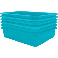 Teal Large Plastic Letter Tray 6 Pack