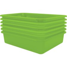 Lime Large Plastic Letter Tray 6 Pack