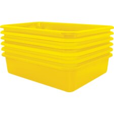 Yellow Large Plastic Letter Tray 6 Pack