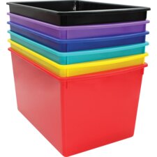 Bold Colors Plastic Multi-Purpose Bins Set of 6