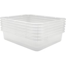 Clear Large Plastic Letter Tray 6 Pack