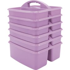Lavender Plastic Storage Caddy 6-Pack