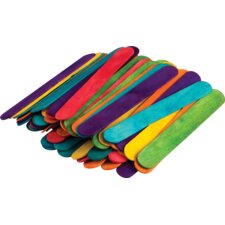 STEM Basics: Multicolor Jumbo Craft Sticks - 200 Count