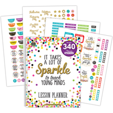 Confetti Lesson Planner with stickers