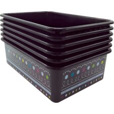 Chalkboard Brights Large Plastic Storage Bins 6-Pack Chalkboard Brights Large Plastic Storage Bins 6-Pack