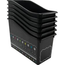 Chalkboard Brights Plastic Book Bins 6-Pack Chalkboard Brights Plastic Book Bins 6-Pack