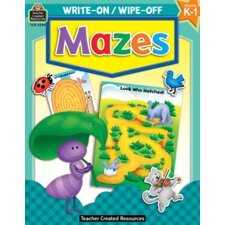 Write-On/Wipe-Off Book: Mazes