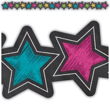 Chalkboard Brights Stars Die-Cut Border Trim Chalkboard Brights Stars Die-Cut Border Trim