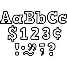 Black & White Bold Block 4" Letters Combo Pack Black & White Bold Block 4" Letters Combo Pack