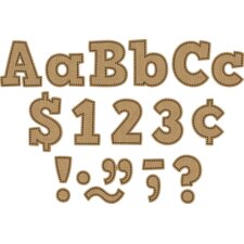 Burlap Bold Block 4" Letters Combo Pack