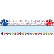 Paw Prints Left/Right Alphabet Flat Name Plates