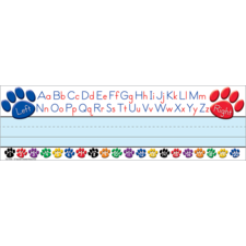 Paw Prints Left/Right Alphabet Flat Name Plates