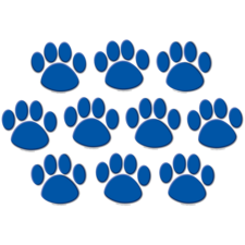 Blue Paw Prints Accents