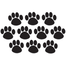 Black Paw Prints Accents