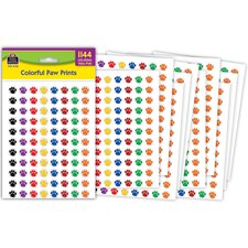 Colorful Paw Prints Mini Stickers Valu-Pak Colorful Paw Prints Mini Stickers Valu-Pak