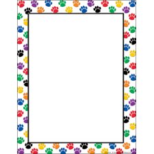 Colorful Paw Prints Computer Paper Colorful Paw Prints Computer Paper