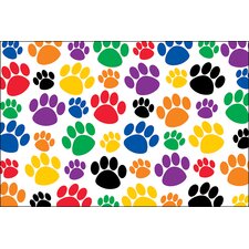 Colorful Paw Prints Postcards Colorful Paw Prints Postcards