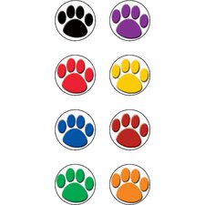 Colorful Paw Prints Mini Stickers