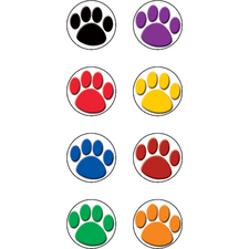 Colorful Paw Prints Mini Stickers