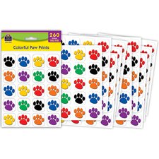 Colorful Paw Prints Stickers Valu-Pak Colorful Paw Prints Stickers Valu-Pak