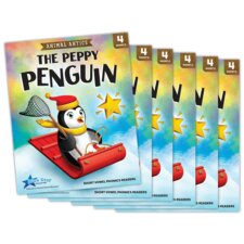 Animal Antics: The Peppy Penguin - Short Vowel e Reader - 6 Pack