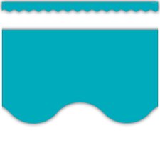 Teal Scalloped Border Trim