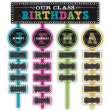 Chalkboard Brights Our Class Birthdays Mini Bulletin Board Chalkboard Brights Our Class Birthdays Mini Bulletin Board