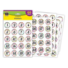 Confetti Numbers Stickers Confetti Numbers Stickers