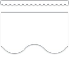 White Scalloped Border Trim