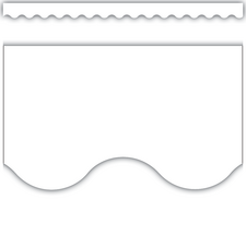 White Scalloped Border Trim