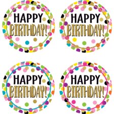 Confetti Happy Birthday Wear 'Em Badges