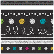 Chalkboard Brights Straight Border Trim